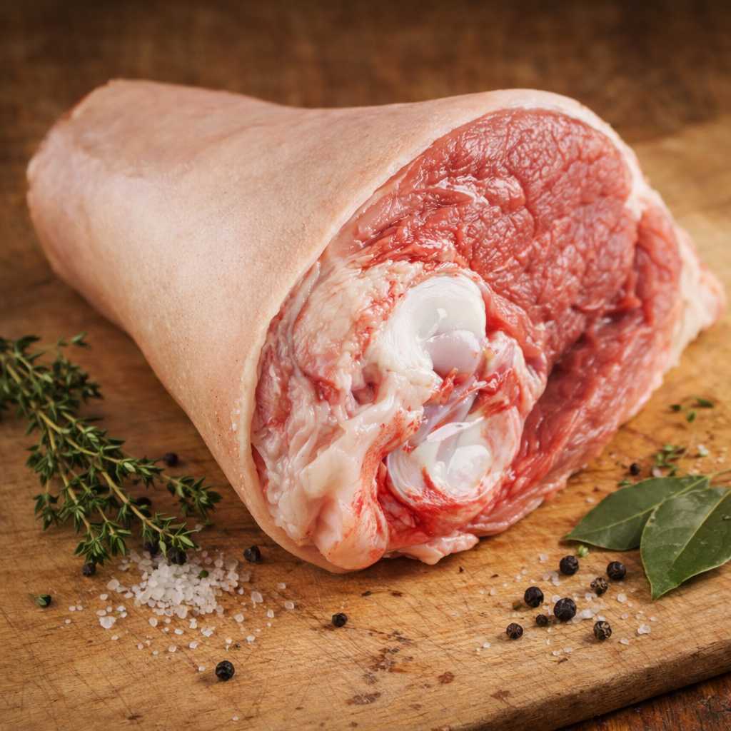 Frozen pork hock knuckle from Thailand - gelatin-rich cut, perfect for soups, broths, and German-style roasted hock